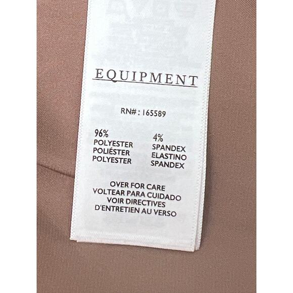 EQUIPMENT Button-up Blouse in Brown Mocha (Womens: Small) - Picture 10 of 12